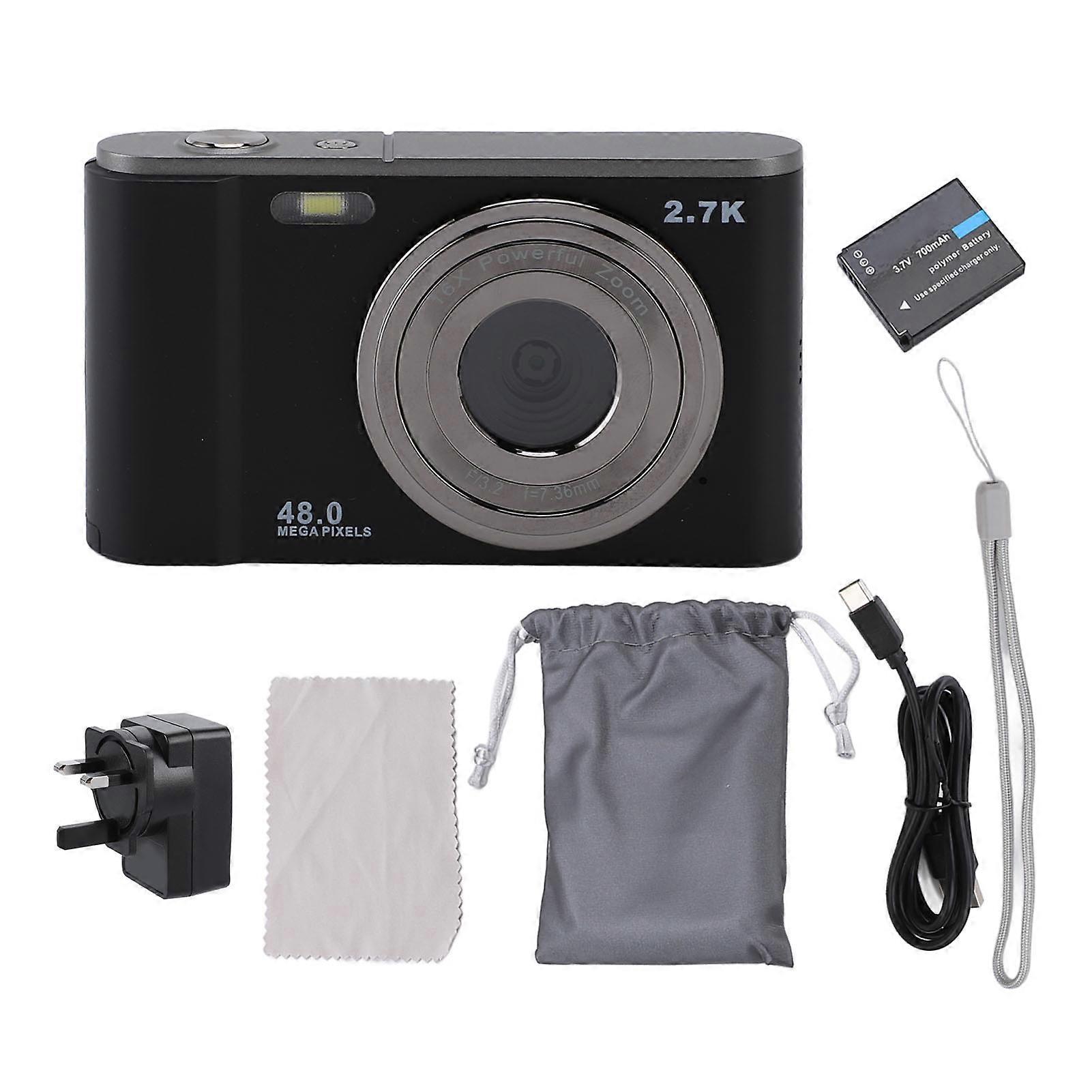 48MP 2.7K Compact Digital Camera - Autofocus, HD Video, 2.8" Screen, Pocket-Friendly