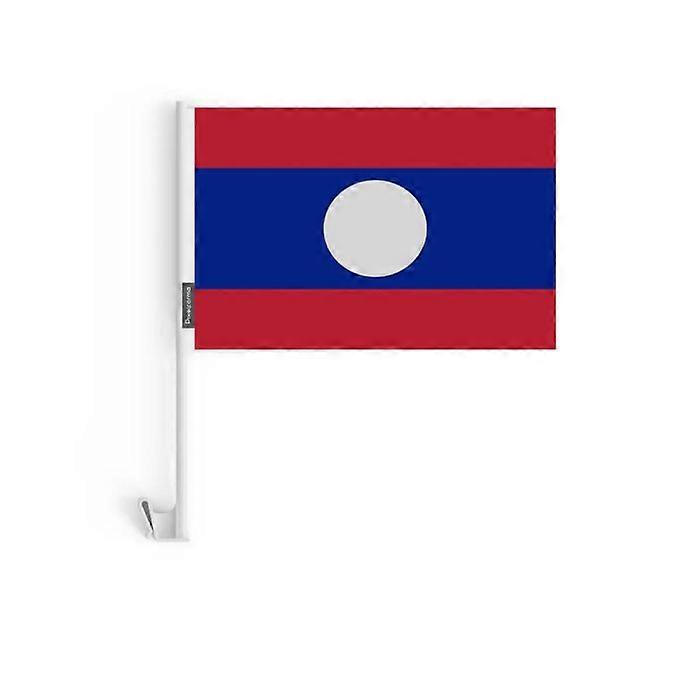 Flag - Multicolored - Laos - 10 pieces - 14 x 21 cm - Polyester