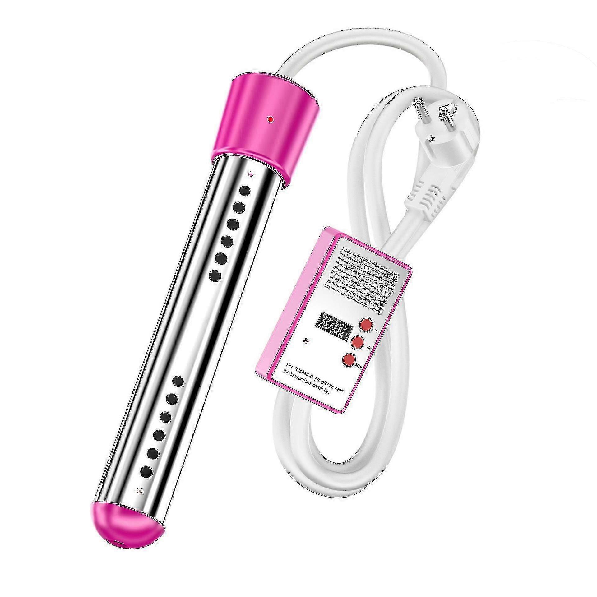 سخان غاطس كهربائي 3000 واط حمام سباحة قضيب تسخين سريع توقيت ذكي TwEU1500Wpink SZRH A-C