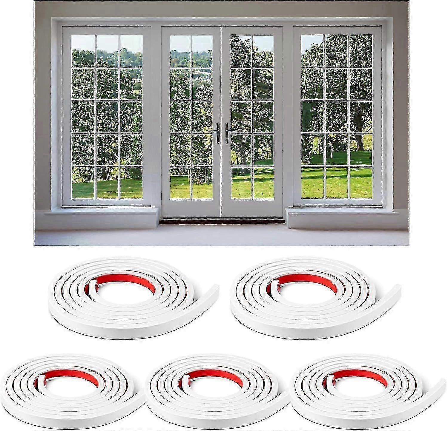 Self-adhesive Window Grille Inserts Kit - Total Of 5 Rolls 32.8ft Length Easy Peel And Stick Application
