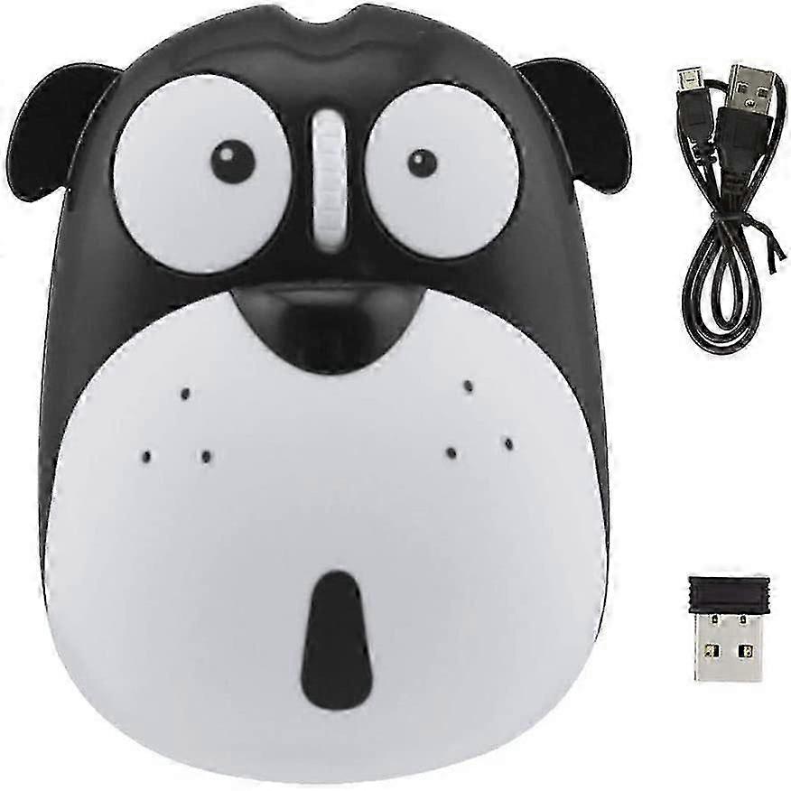 2.4ghz Wireless Mouse Cute Animal Dog Shape Cordless Mouse Mini Rechargeable Optical Mice Cartoon Puppy Computer Mouse 3 Buttons For Laptop Desktop Pc