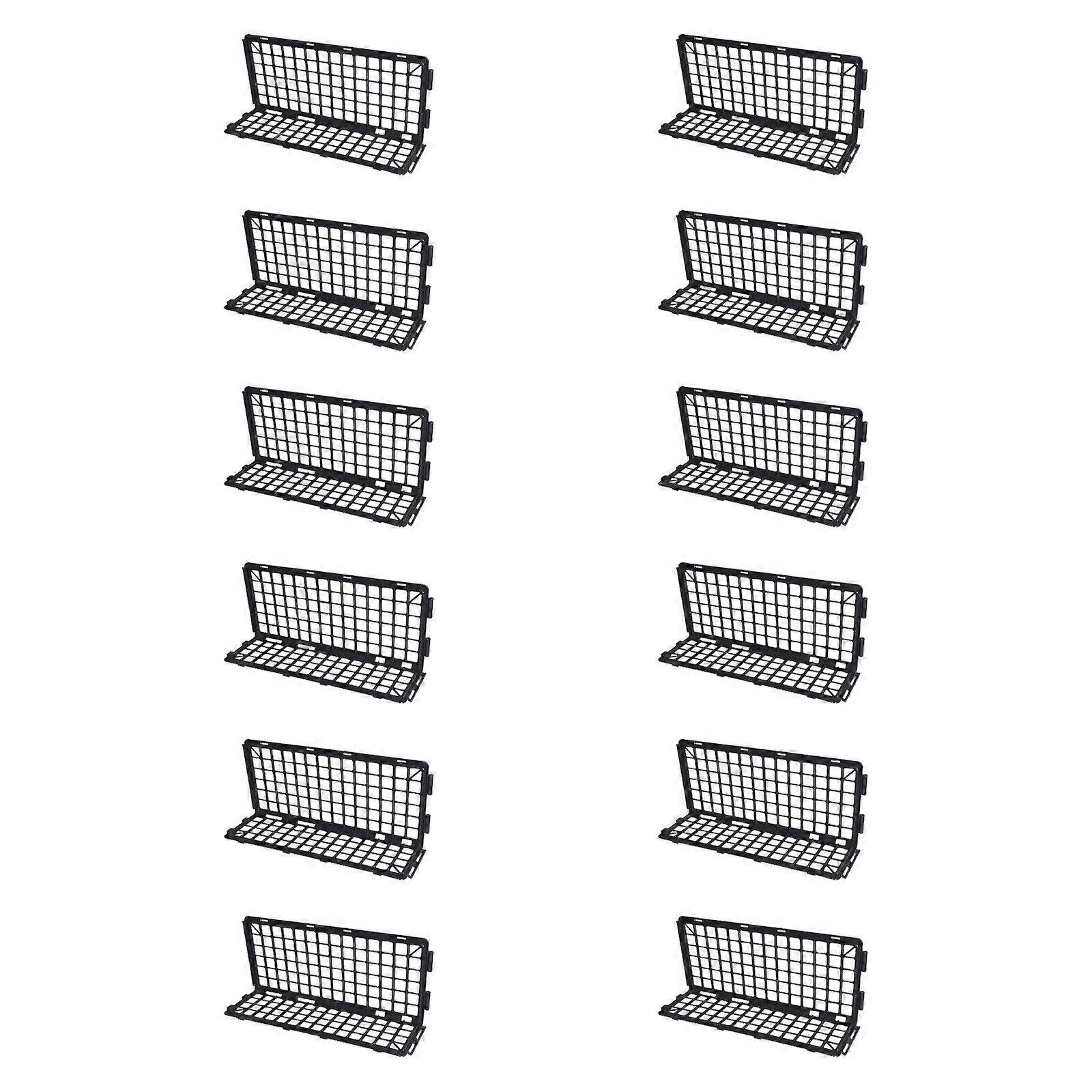 12x Fresh Food Stack Fence Assemble Baskets Market Display Basket for Store