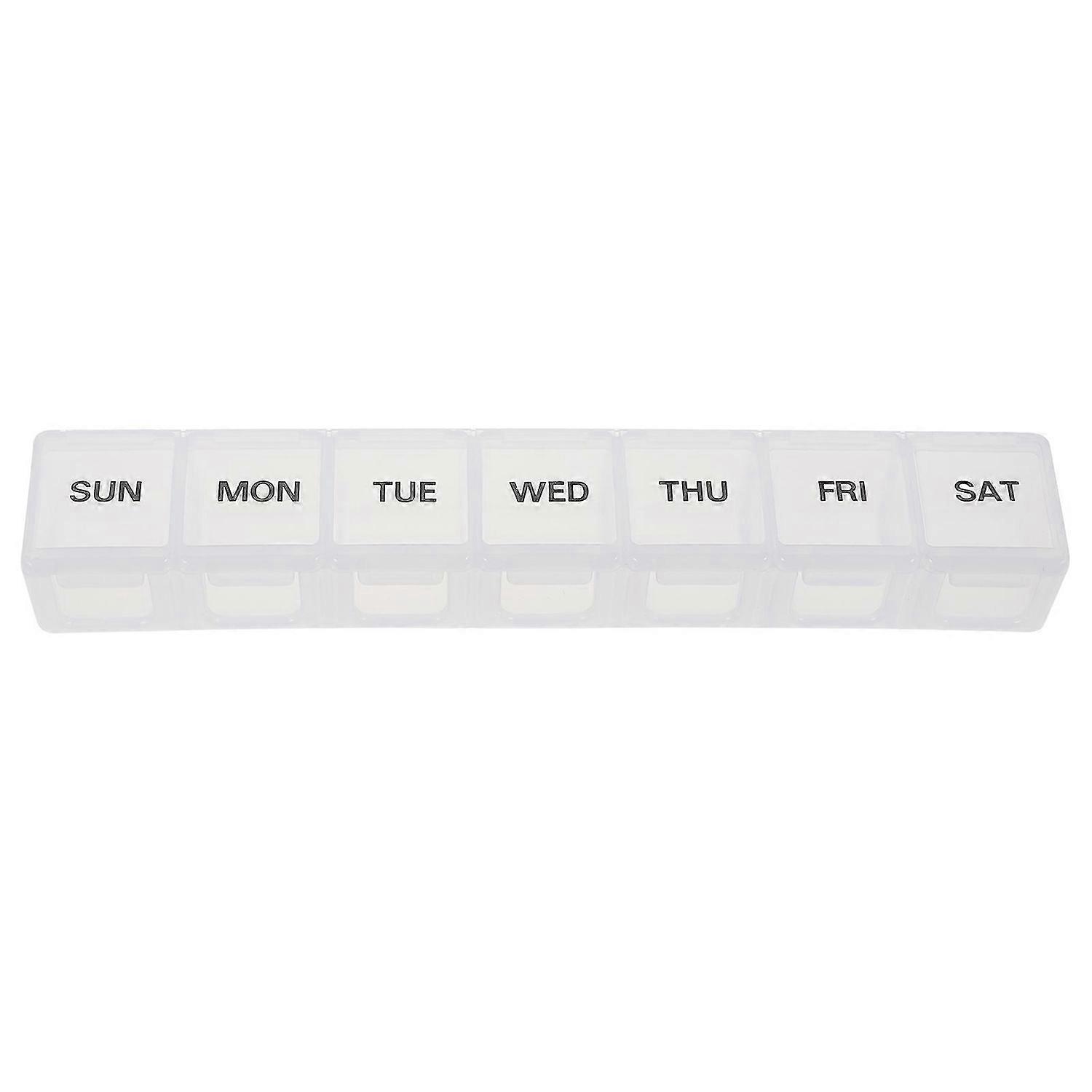 Portable Pill Box Lightweight Pill Storage Container Transparent Medicine Box