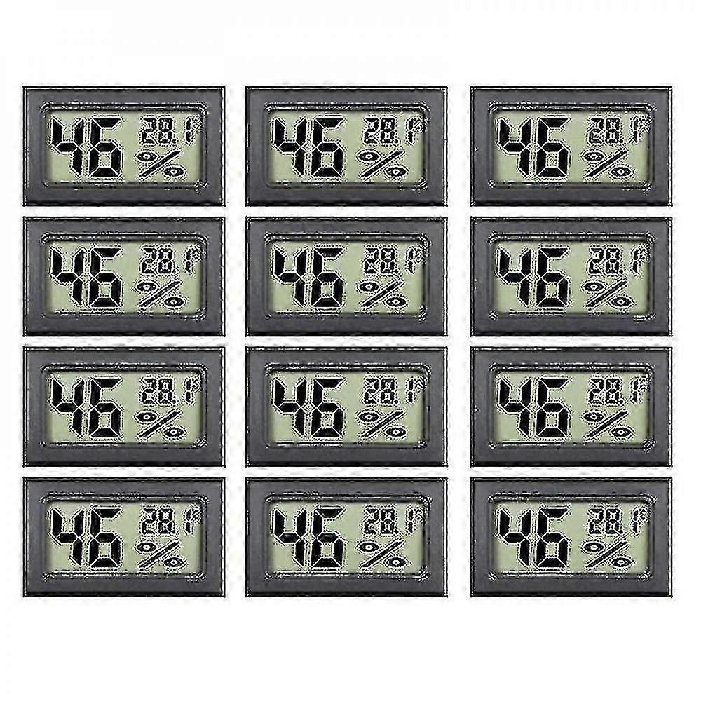 12er Pack Mini Kleine Digitale Digitale Temperatur Luftfeuchtigkeit Messgerät Innenthermometer Hygrometer Lcd Display Celsiu Tsd