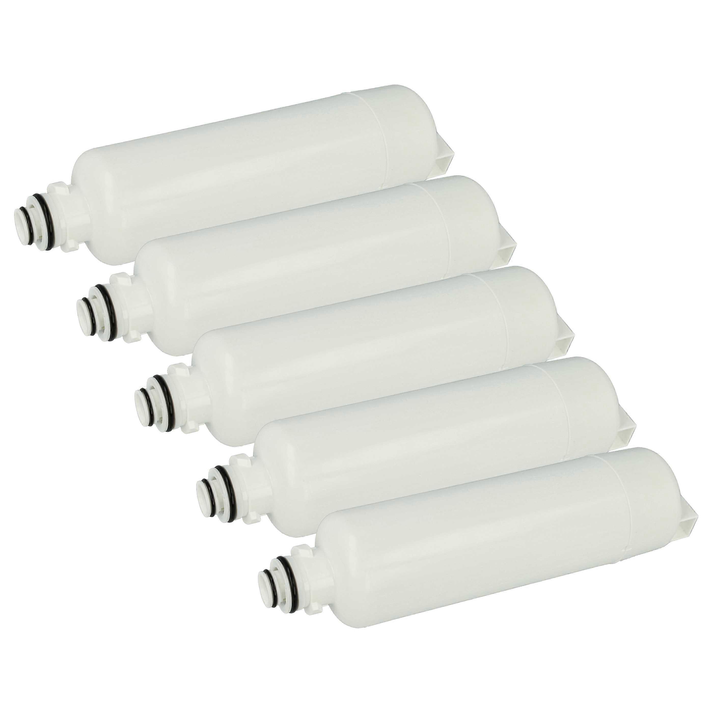 Filtro de cartucho de água vhbw 5x compatível com refrigeradores Neff KA3923IE0G/01, KA3902I20/12, KA3902B20G/09, KA3923IE0/01, KA3902I20G/09