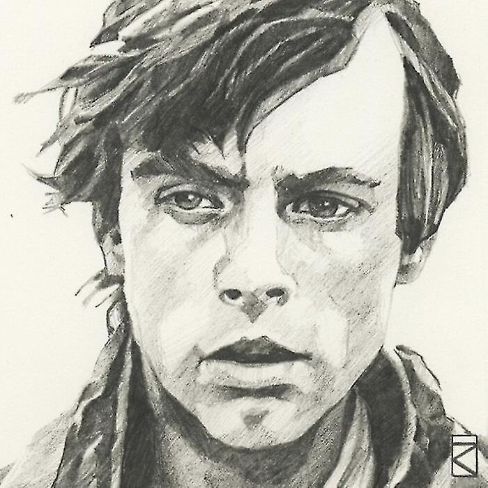 Star Wars Sketch Luke Skywalker Canvas Print