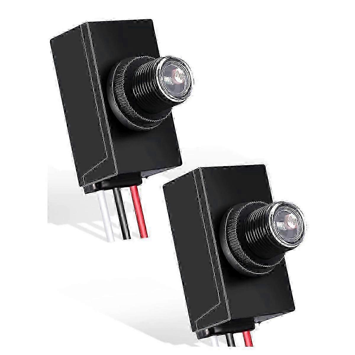2 Pack Dusk to Dawn Sensor for Outdoor Lighting 120-277V Photoelectric Switch for Light Sensing Applications