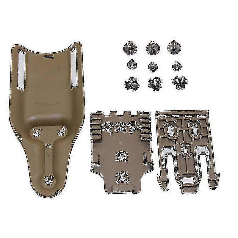 Tactical Gun Holster QLS Quick Lock System Kit - Universal Hunting Belt Paddle Drop Leg Strap - Tan Long QLS