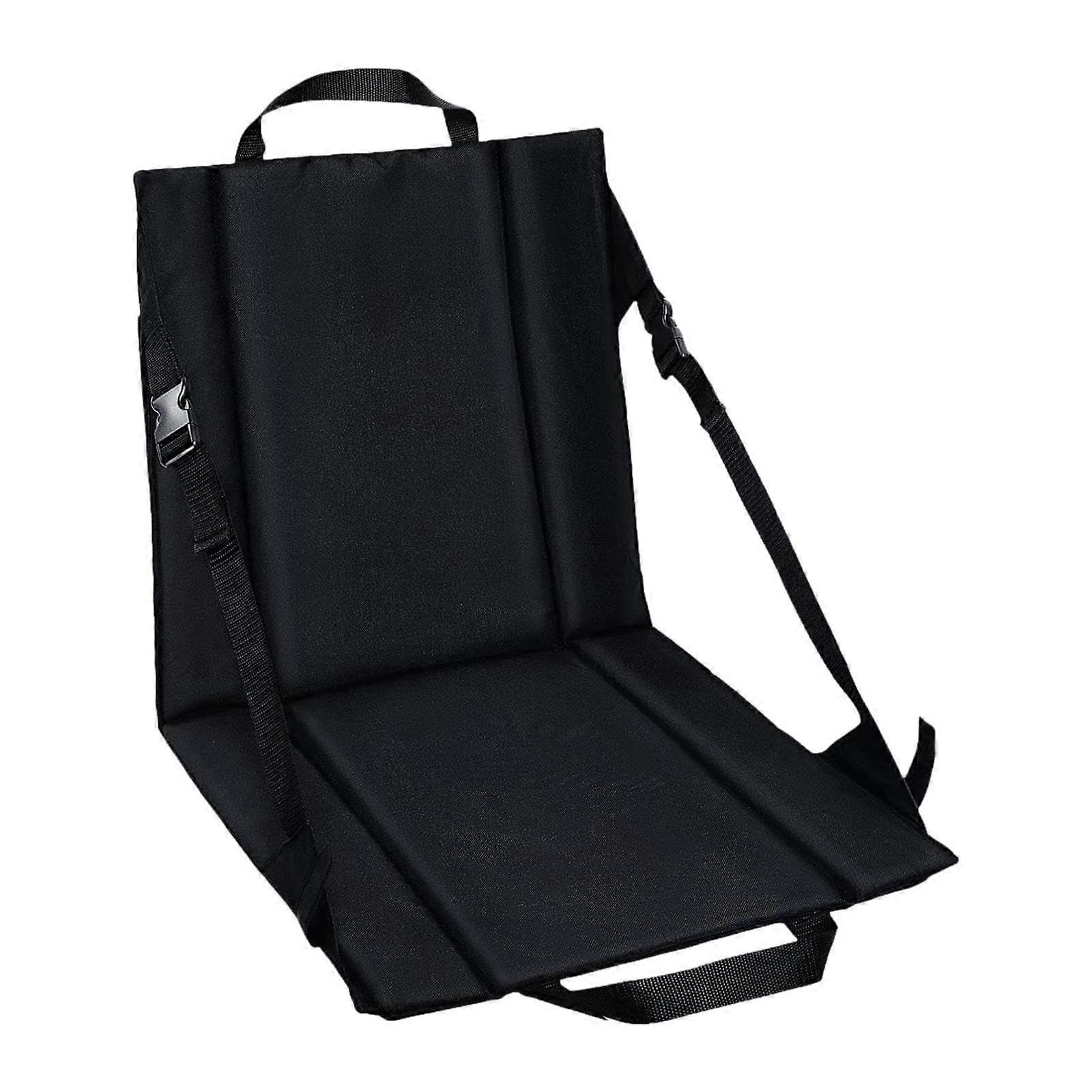 Stadium seat cushion foldable with breathable folding cushion floor chair with pocket with backrest for hiking beach fishing