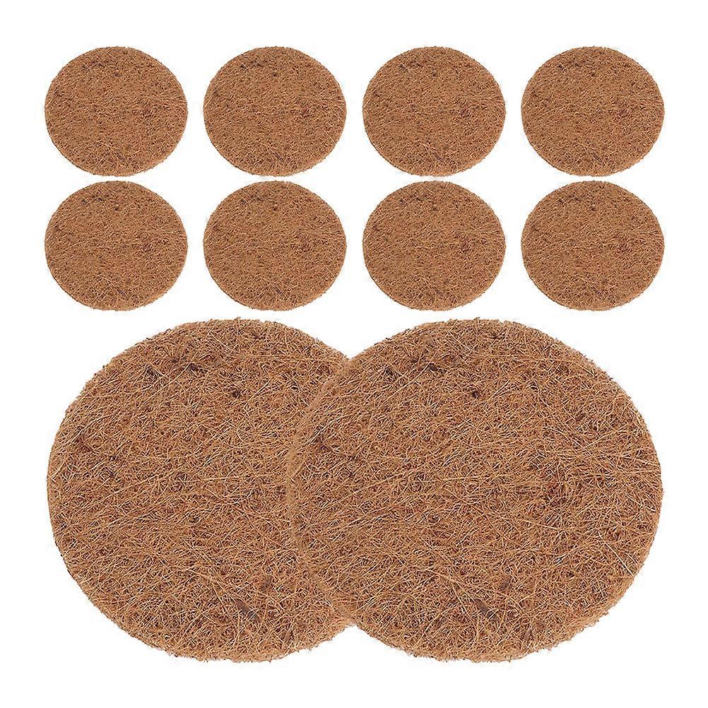 Coconut Fiber Nesting Pads – 10pcs Breathable Round Mats for Bird Nesting, Safe Breeding & Plant Protection