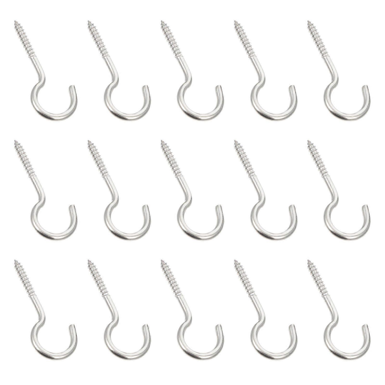 20pcs Screw Hooks Heavy Duty Ceiling Hooks Multipurpose Ring Eye Bolts Hooks