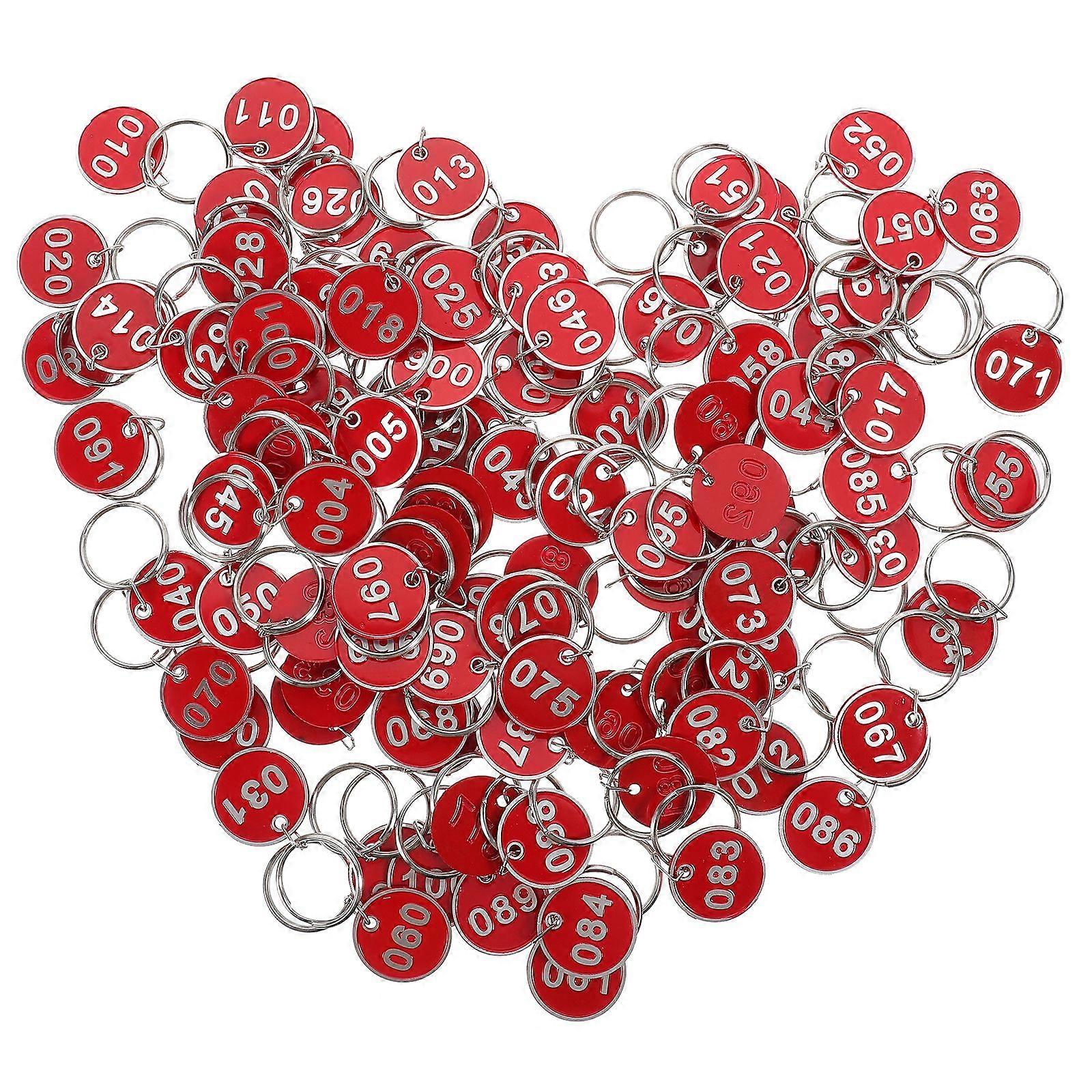100Pcs Convenient Key Tags Number from 1 to 100 Sauna Storage Number Tags