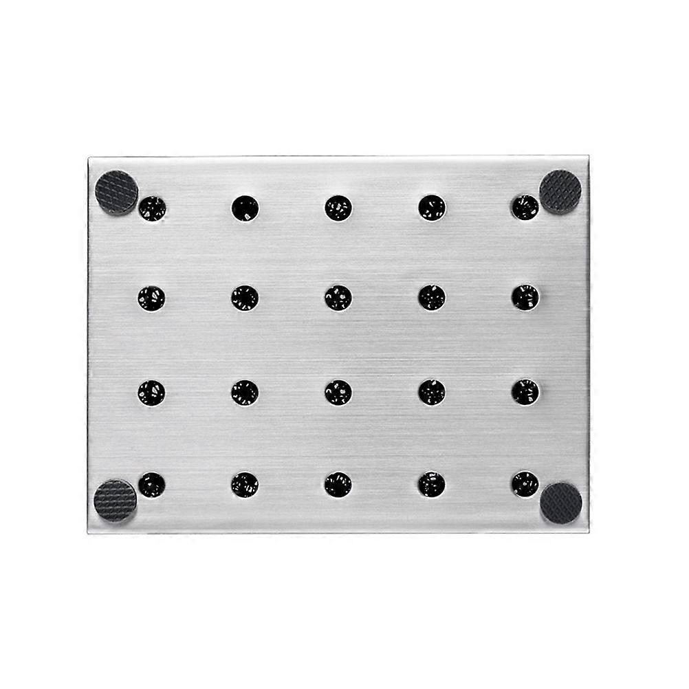 Wall Mounted Soap Dish Rectangular Shape 304 Stainless Steel Soap Box Tray for Kitchen Use 12 x 9 x 4.2cm 1Pack