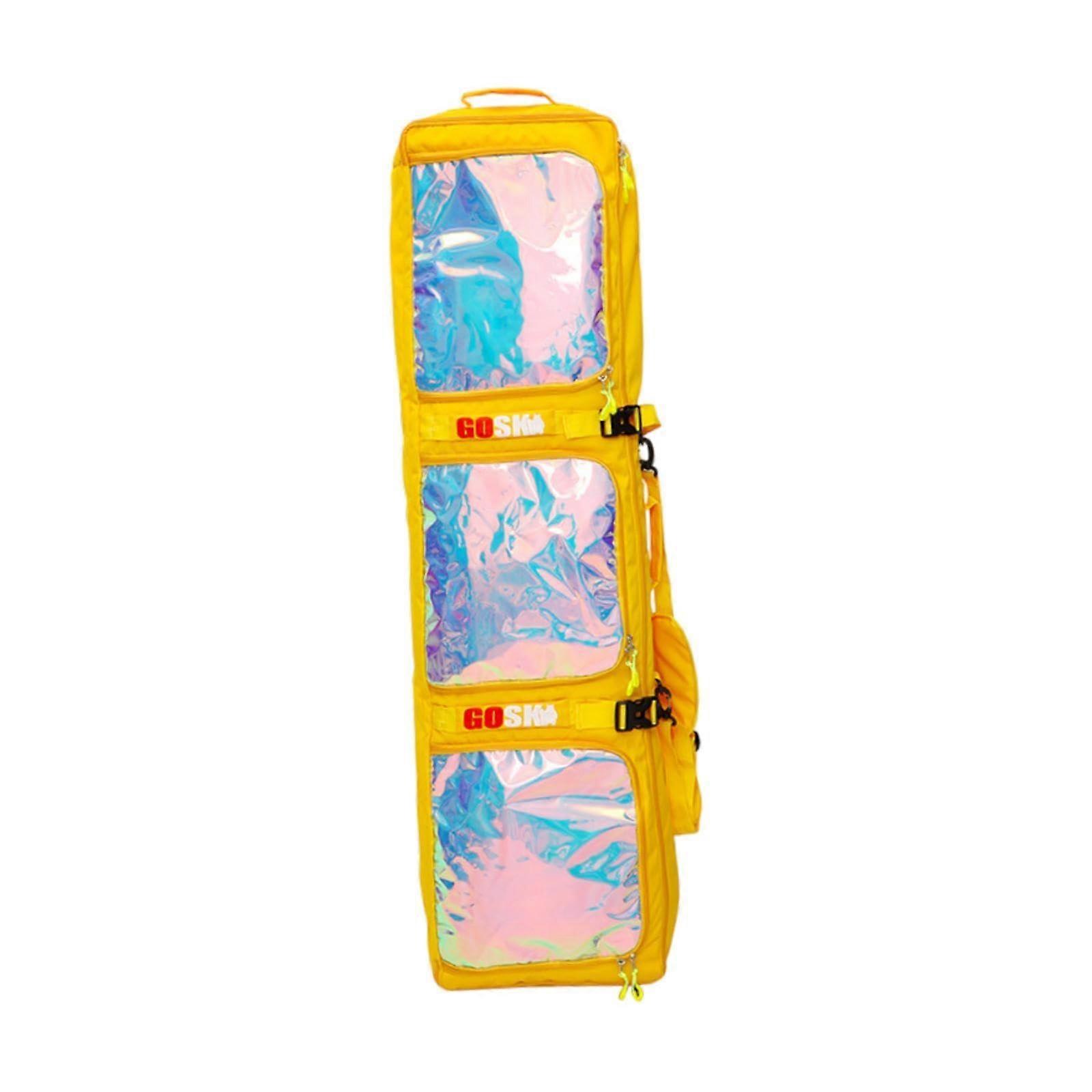Children's Ski Bag Snowboard Bag with Adjustable Shoulder Straps for Snowboards and Boots - Yellow Storage Handbag
