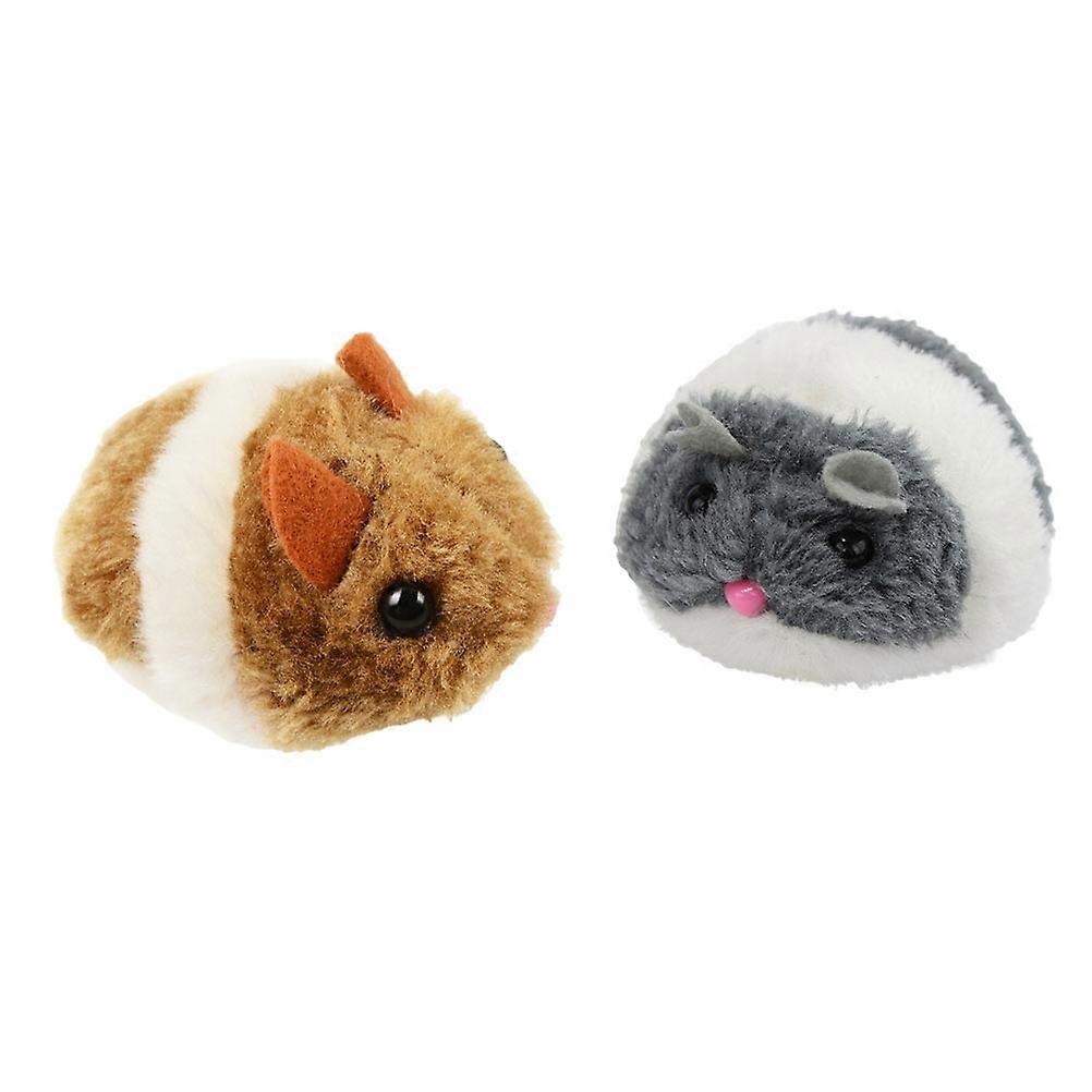 Cat Teasing Toy Squeaky Sound Entertainment Indoor Playtime Plush 2Pcs