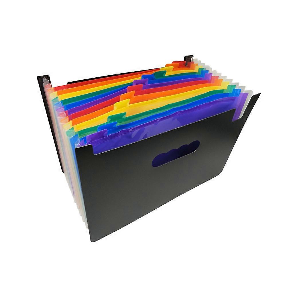 Document File Folder Secure Storage Multilayer Snap Closure Office Use 32.00X23.50X4.00CM Plastic 1Pcs