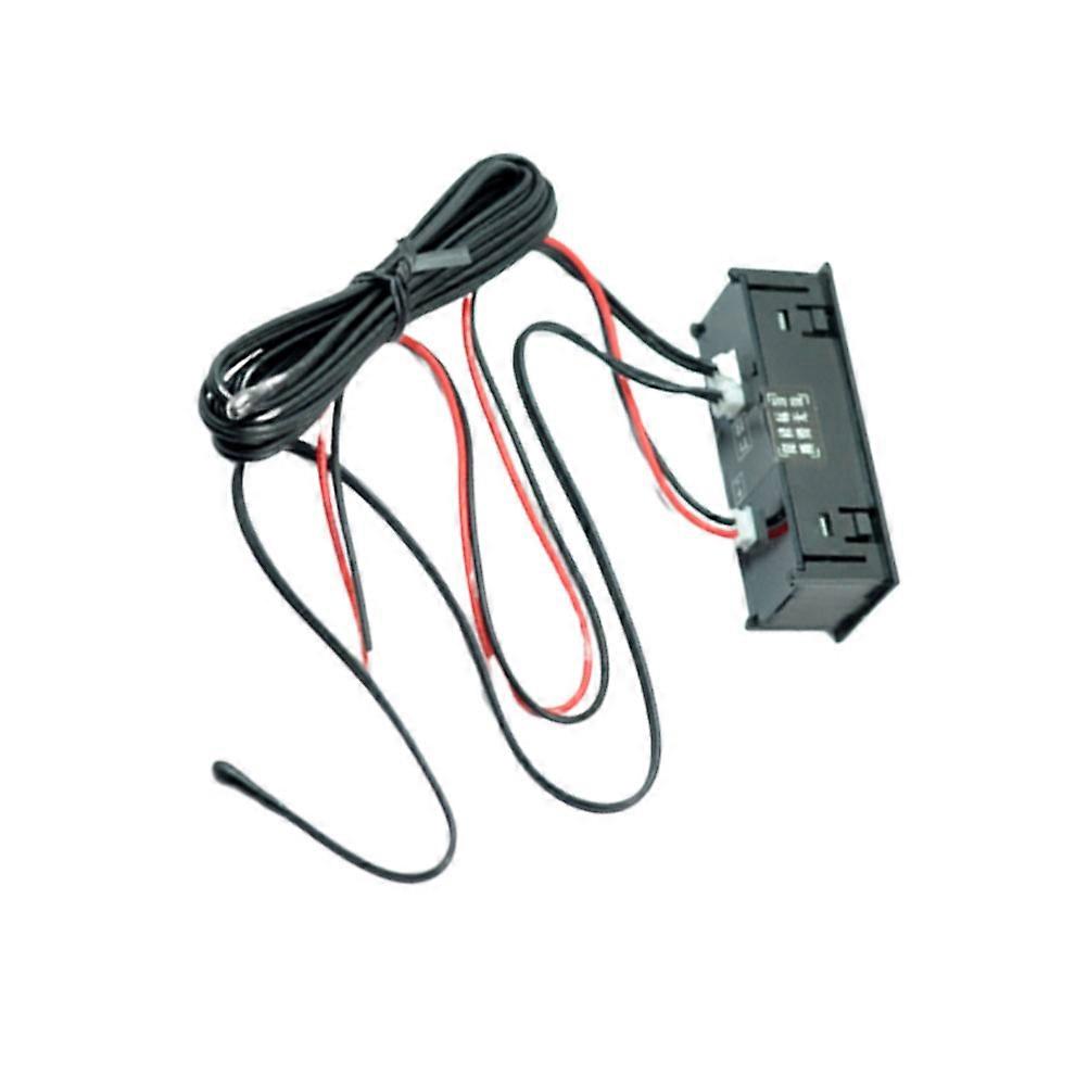 Auto Thermometer Car Dashboard Clock Vehicle Use .2x5.8x2.2cm Digital Display Measurement 1Pack