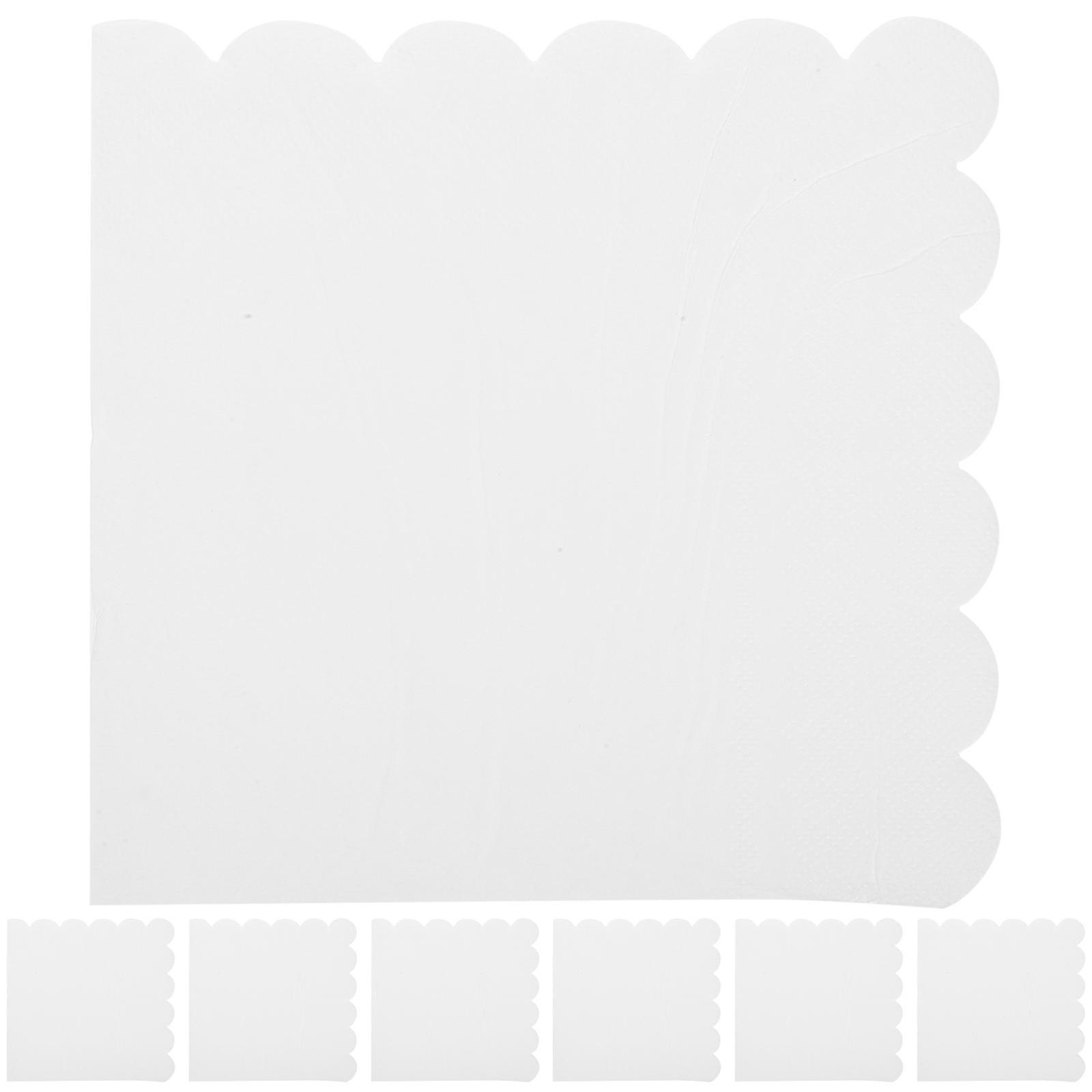 16 Sheets of Scalloped Edge Paper Napkins for Dessert Party Festival Serviettes