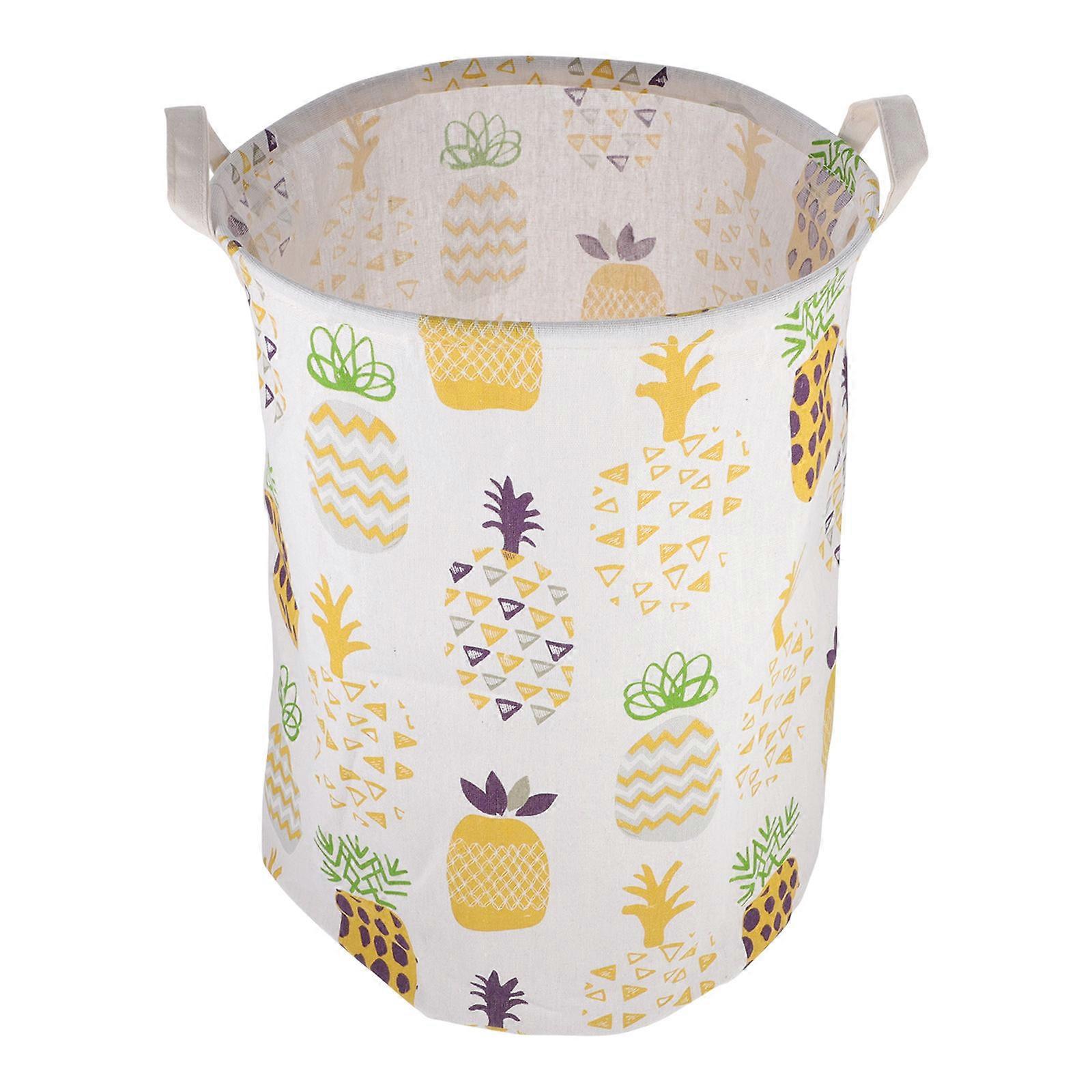Lightweight Round Folding Storage Bin Organizer Basket for Clothes & Sundries with Squirrel Design – Home Use