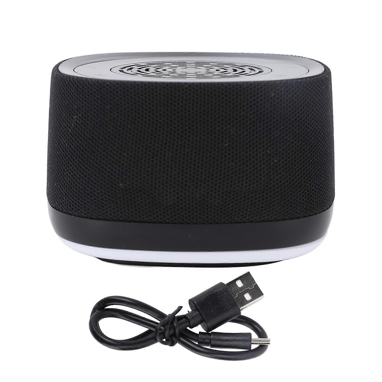 White Noise Machine for Sleeping, 14 Soothing Sounds, Bluetooth 5.4, Rechargeable, with Breathing Light, for Adults and Babies, Black