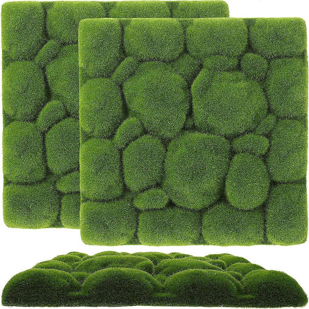 Home Decor Wall Panel Simulation Moss Foams Board Square Shape 3Pcs