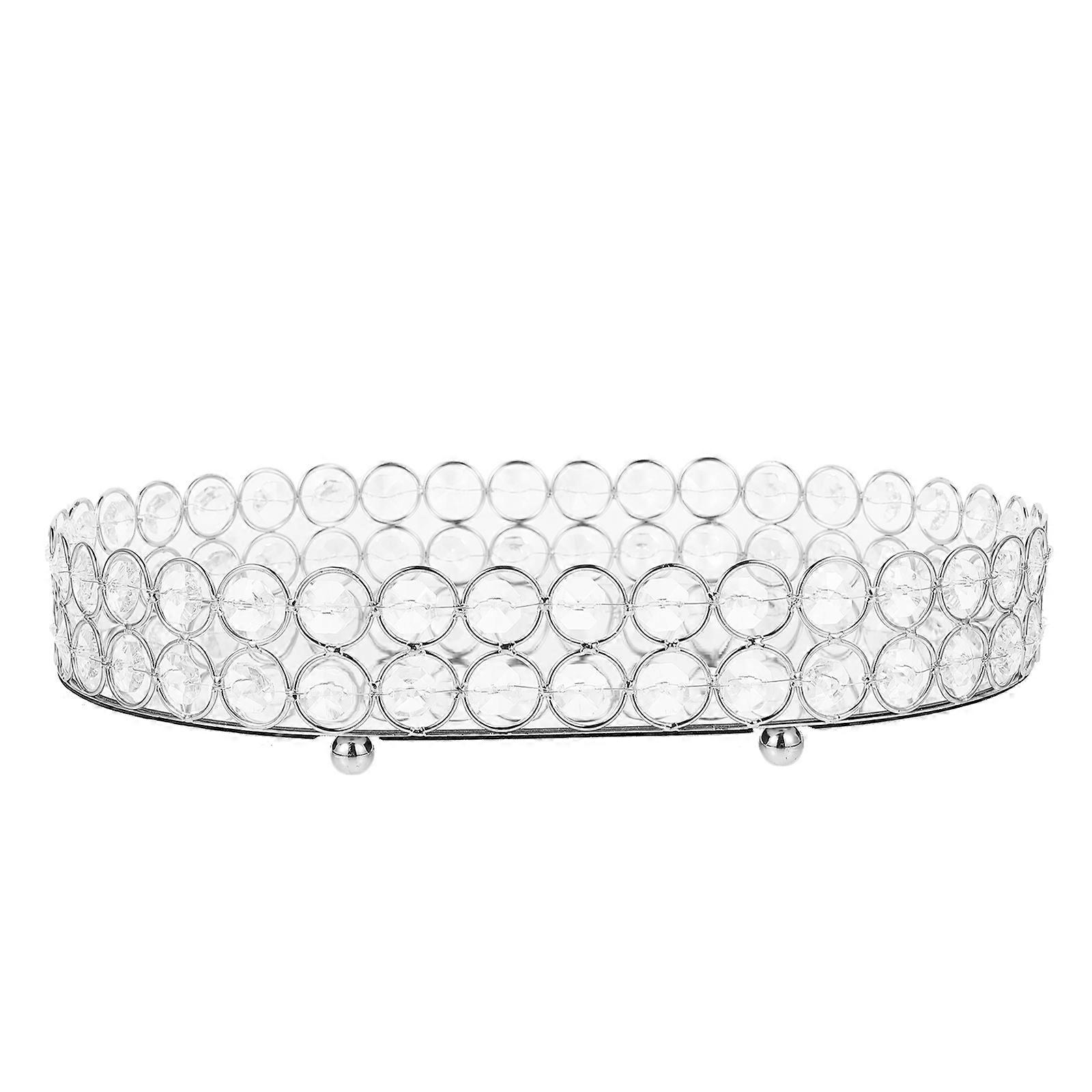 1Pc Sieraden Display Opslagbak Elegant Bord Kristal Serveerbladen