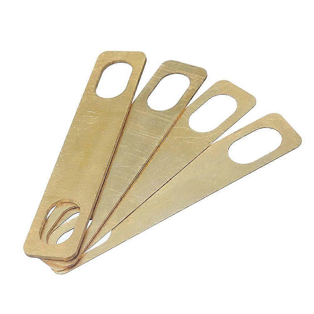 Thickness Brass Shims Guitar Accessories For Guitar Maintenance Rectangular Shape Golden Color 4Pcs