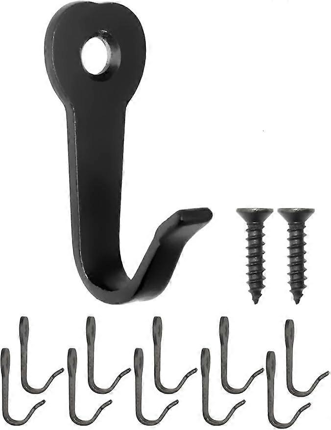 10pcs classic iron hooks, coat hooks with screws