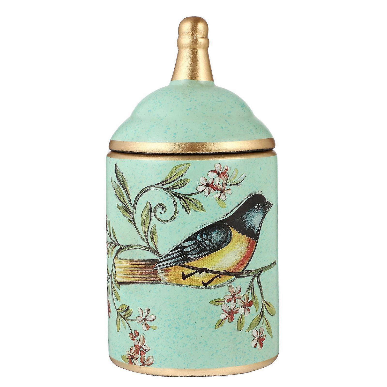 Pastoral Style Storage Jar Canister Ceramic Storage Container for Tea Candy