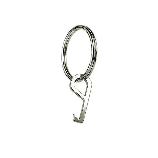Mini Stainless Steel Hook Bottle Opener Edc Gadget With Key Ring