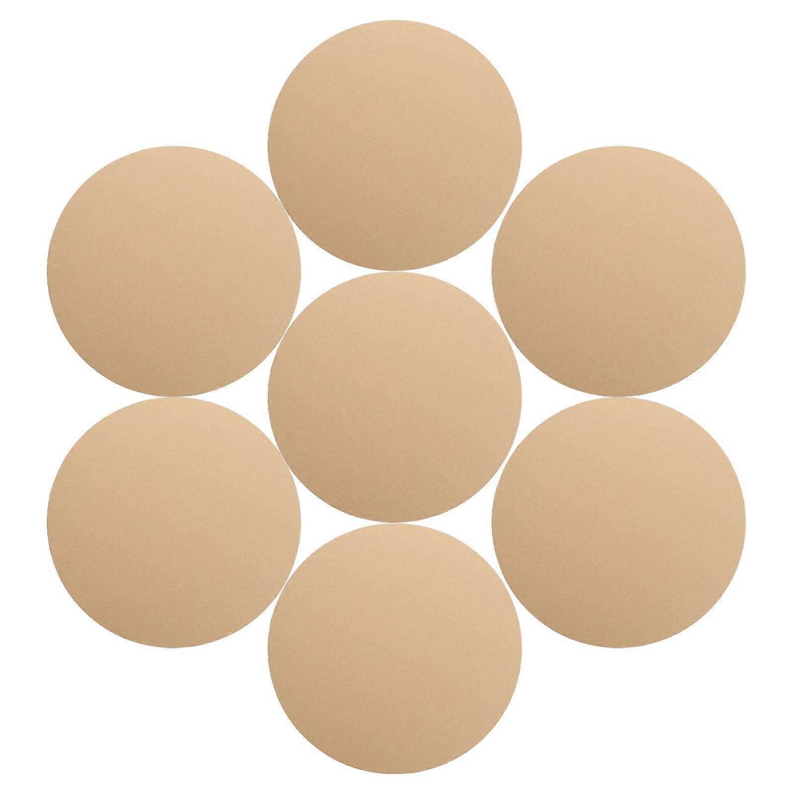 Hand Drawing Cardstocks Round Paper Painting Diy Art Projects 25x25x0.1cm Brown 50Set
