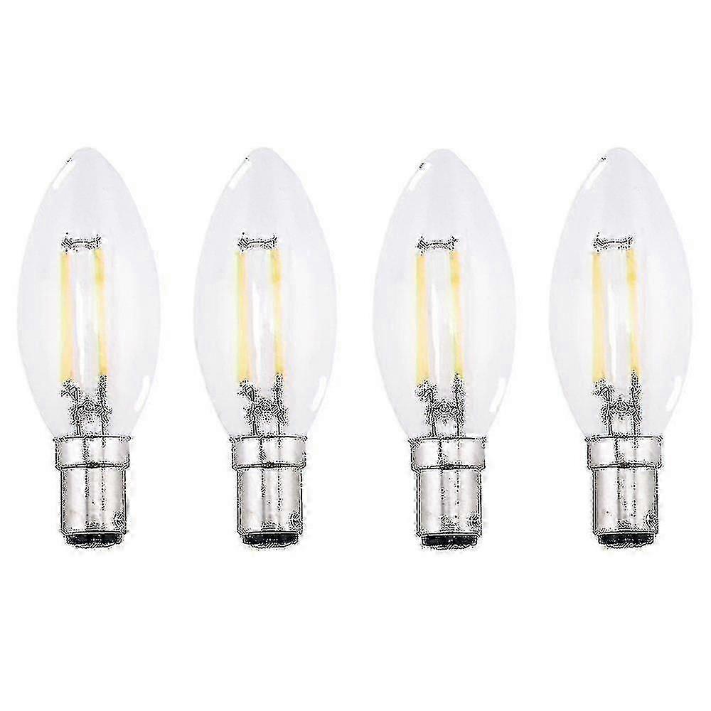 4パック4W B15 LED燭台電球ウォームホワイト2700Kビンテージフィラメント