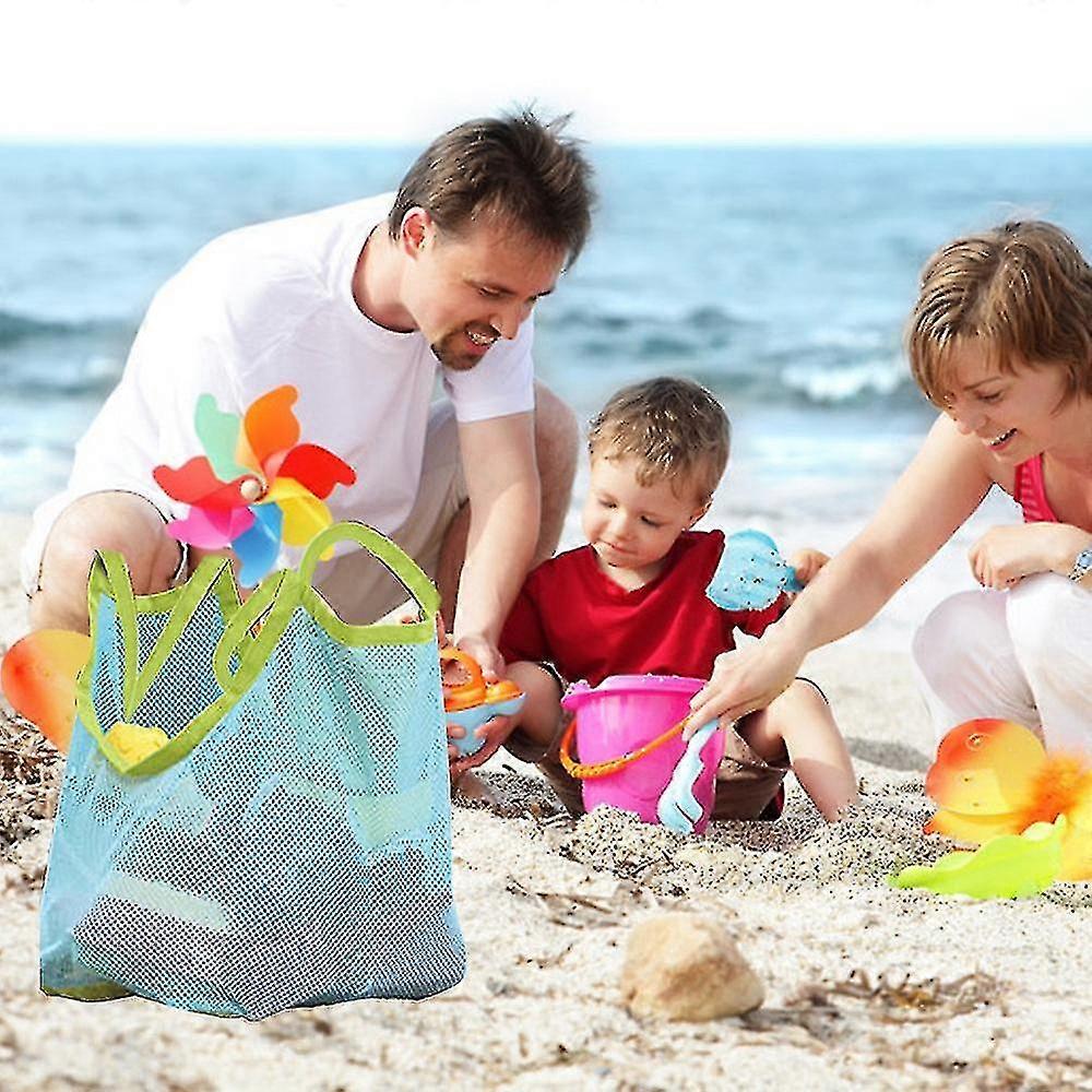 Children's Portable Mesh Bag for Beach Toys, Clothes, Towels, and Sundries - Ideal for Toy and Makeup Storage