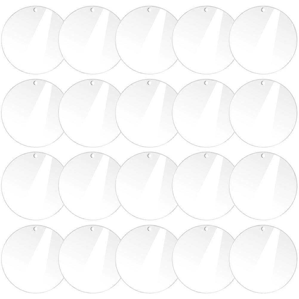 Atmosphere Decoration Acrylic Discs Transparent Acrylic Blanks Drawing 3.93X3.93X0.08in 20Set