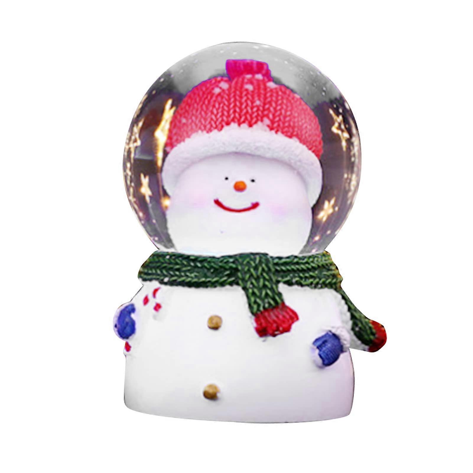 Illuminated Glitter Resin Snow Globe with Colour Changing Lights