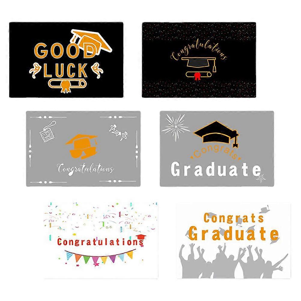 Graduation Congrats Cards Graduation Presents Assorted Color 7.86X5.89in Graduation Invitations 6 Sets