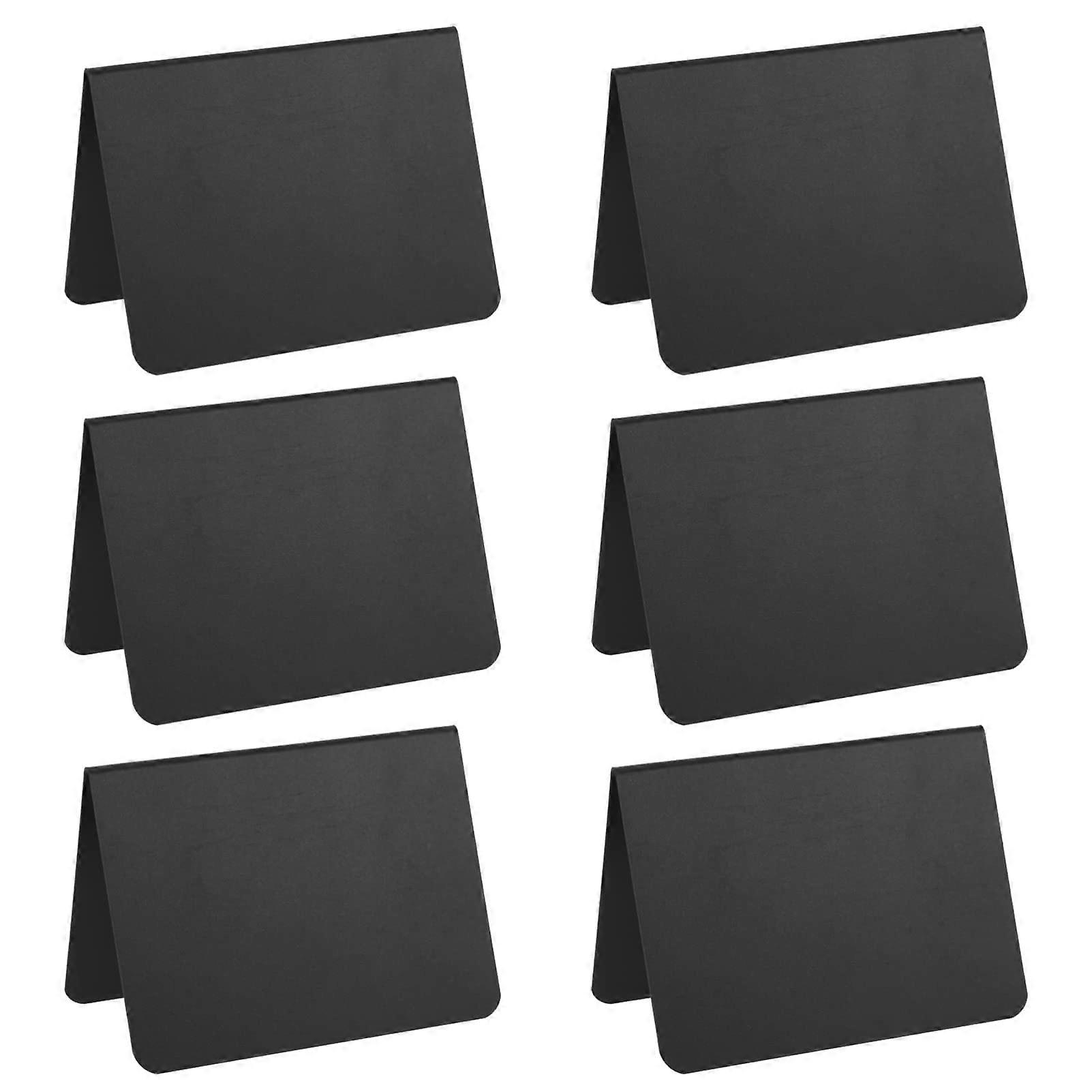 6 Pieces Table Signs Made of Wipeable Material for Wedding and Party, Stable Stand Base Solution for Messages and Tags