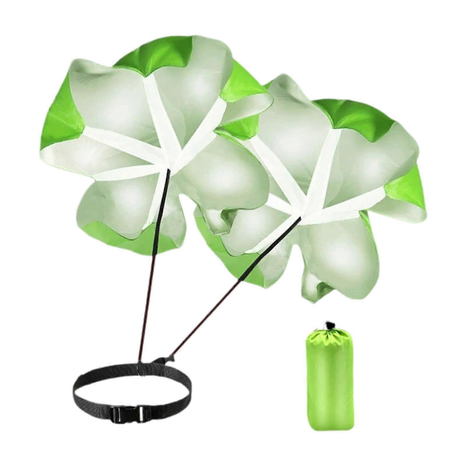 Running Speed Shaft PowerChute Resistance Parachute 57 Inch Umbrella for Core Strength Training GrÜn
