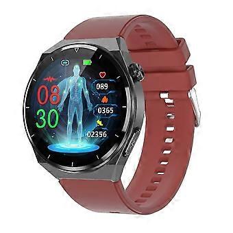 1,39 pouce IP68 Étanche Silicone Bande Montre Intelligente Bracelet en Silicone (Rouge)