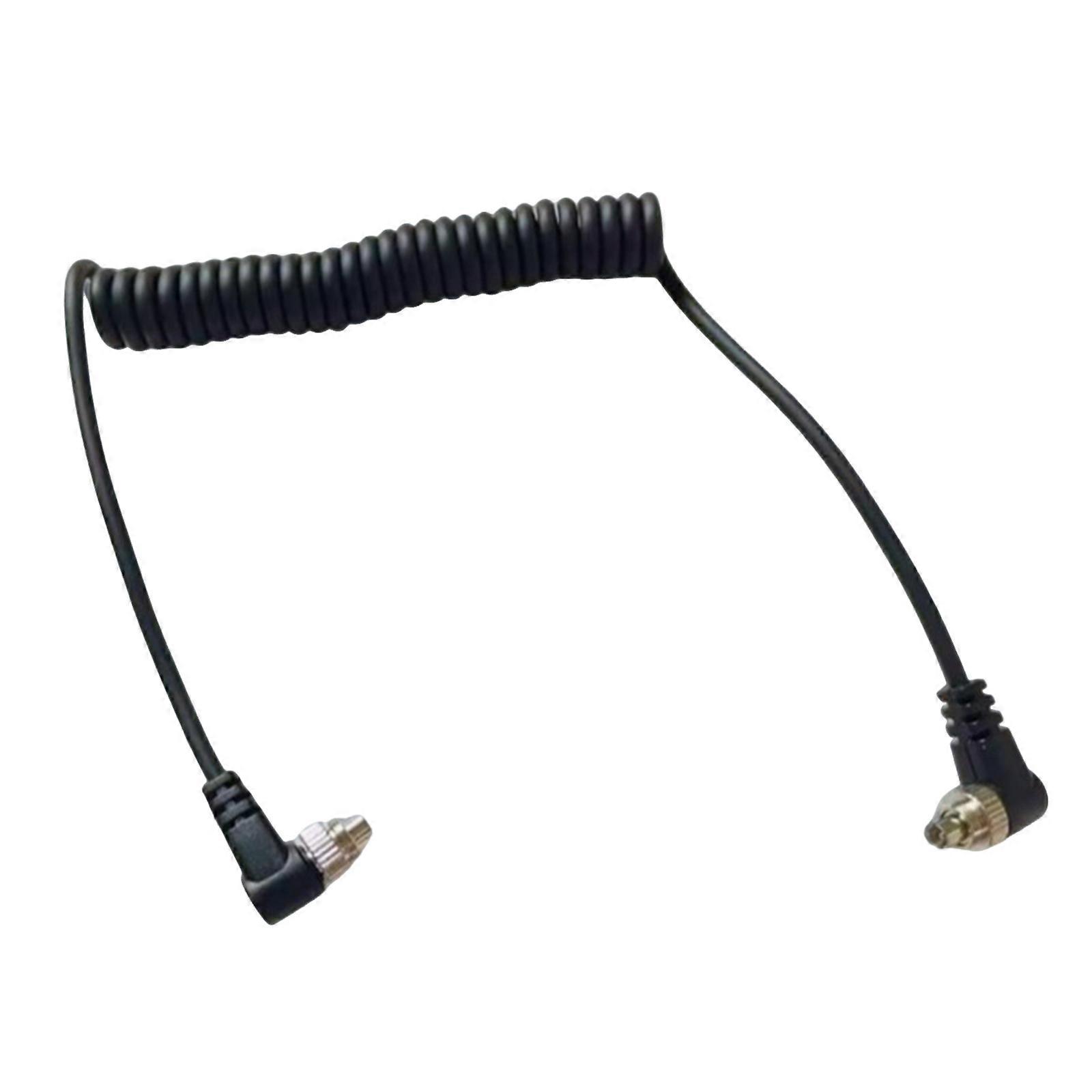 Professional Spring Loaded Flash Syncing Cable Flexible PVC Wiring With Precise Molded PC Adapters Extended Coiled Wire