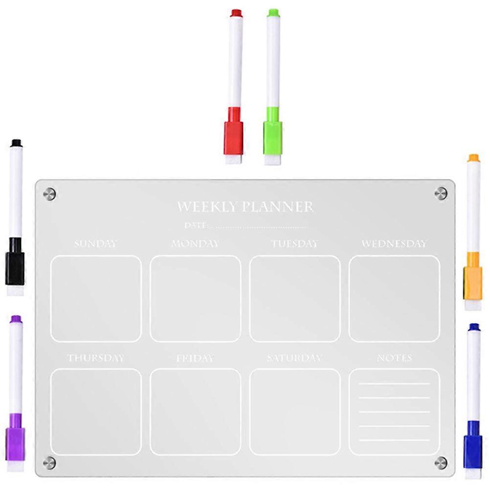 Marker Calendar Board for Fridge Erasable Month Planner Board Office Use Kitchen Note-taking 42X29.7CM 1Set