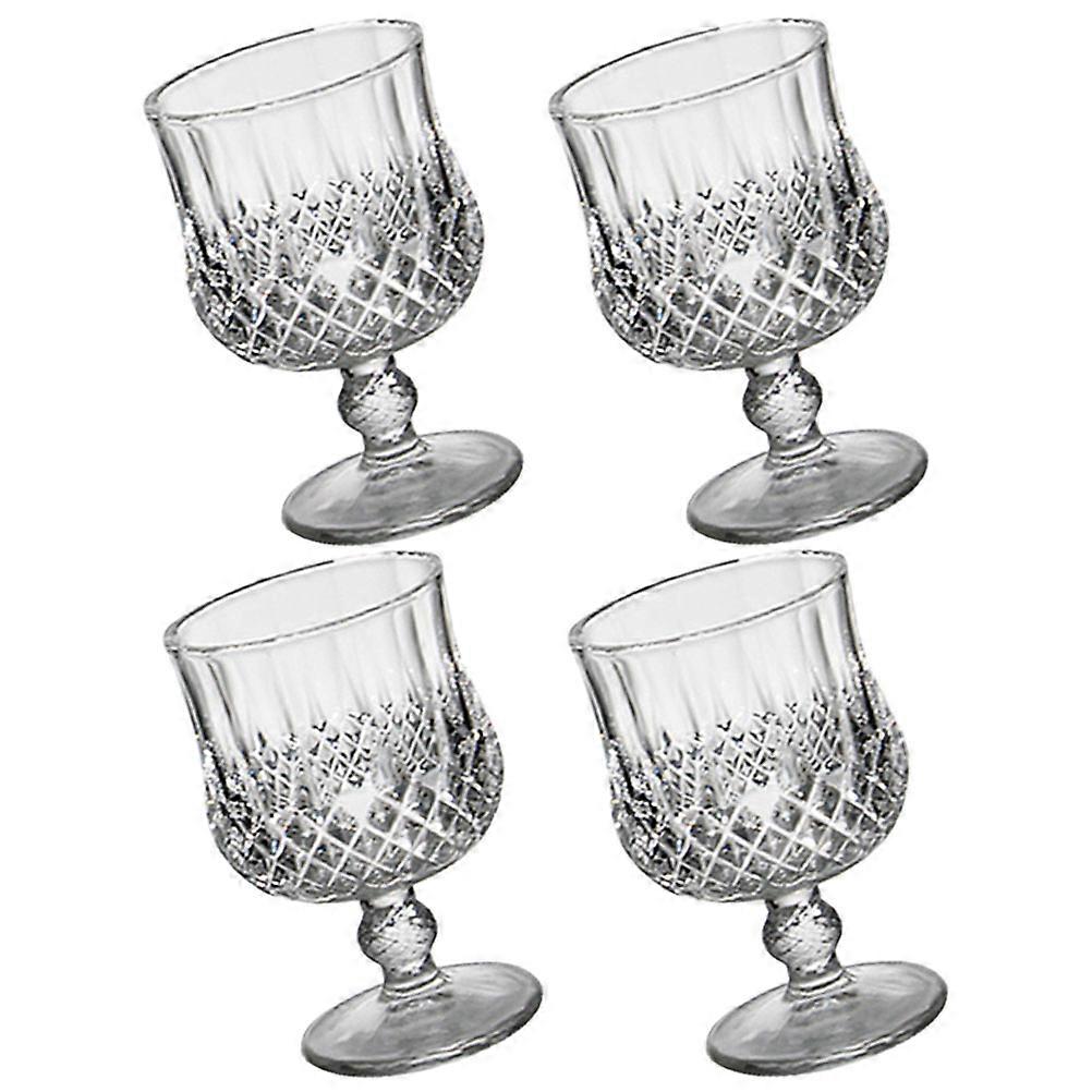 Red Wine Goblets 4Pcs Transparent Glass Wine Goblets for Storage Use