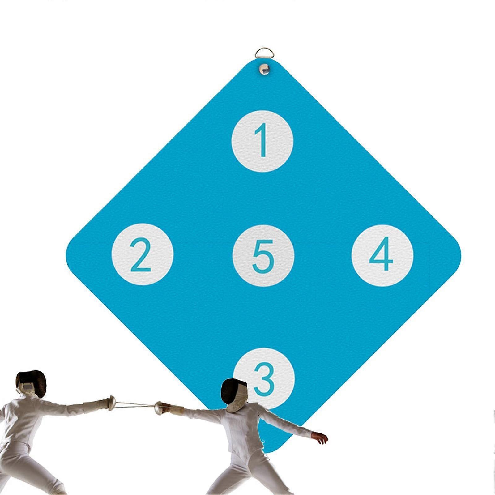 Fence Target, Wall Mounted Lightweight Training Equipment for Fencers, Five Targets in Lake Blue for Home Use