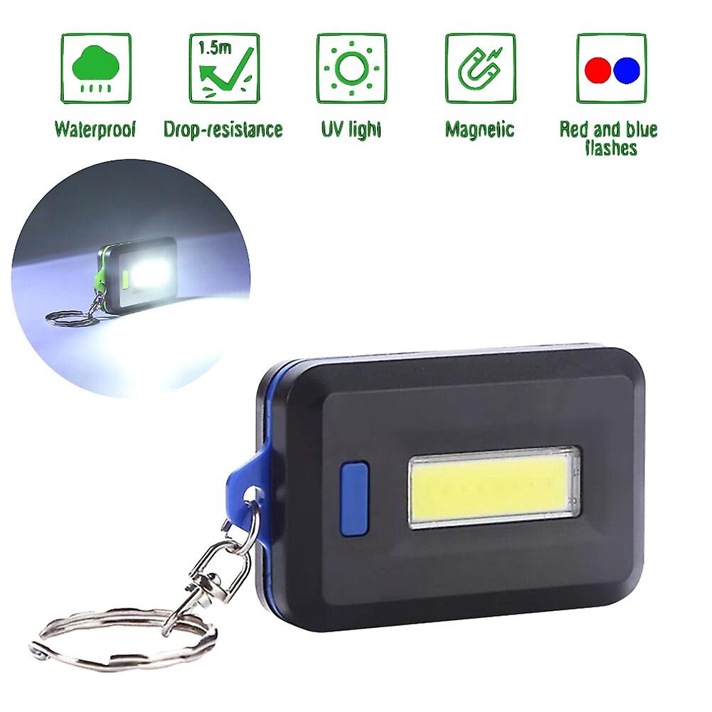 Flashlight Mini Torch Cob Led Key Chain Torch Camping Work Light 3 Modes