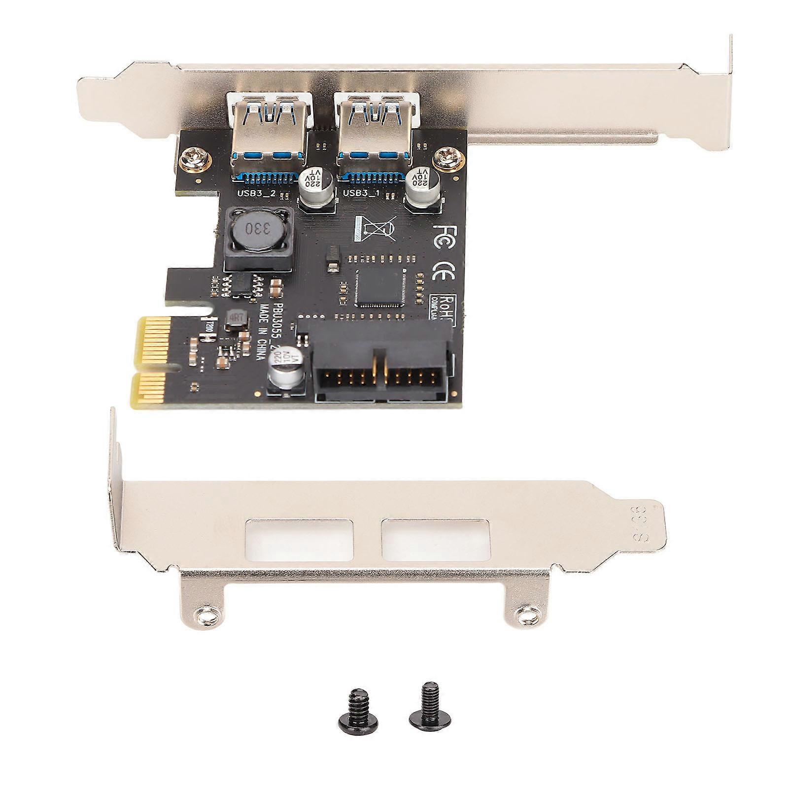 PCIE to USB 3.0 Expansion Card SUU3055N Desktop Usb3.0 19/20PIN Interface Expansion Card