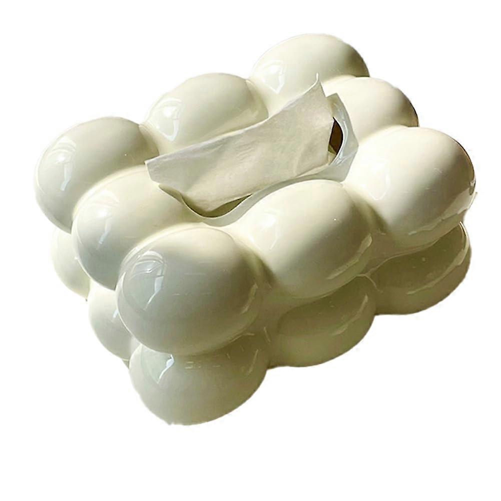 Tissue box holder in bubble design, paper dispenser for bathroom, dining table, stylish tissue organizer, decorative D