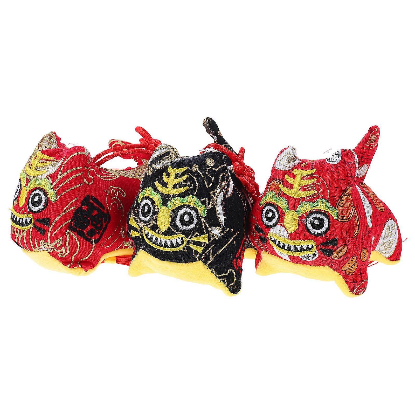 タイガーの形をした布のおもちゃ子供の遊び道具の家の装飾ランダムなスタイル3.34X2.36X2.75in 3個