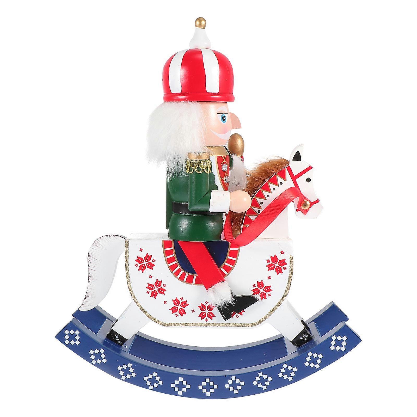 Nutcracker Soldier Wooden Christmas Decoration Desktop Ornament Premium Tabletop Display Festive Holiday Party Decoration