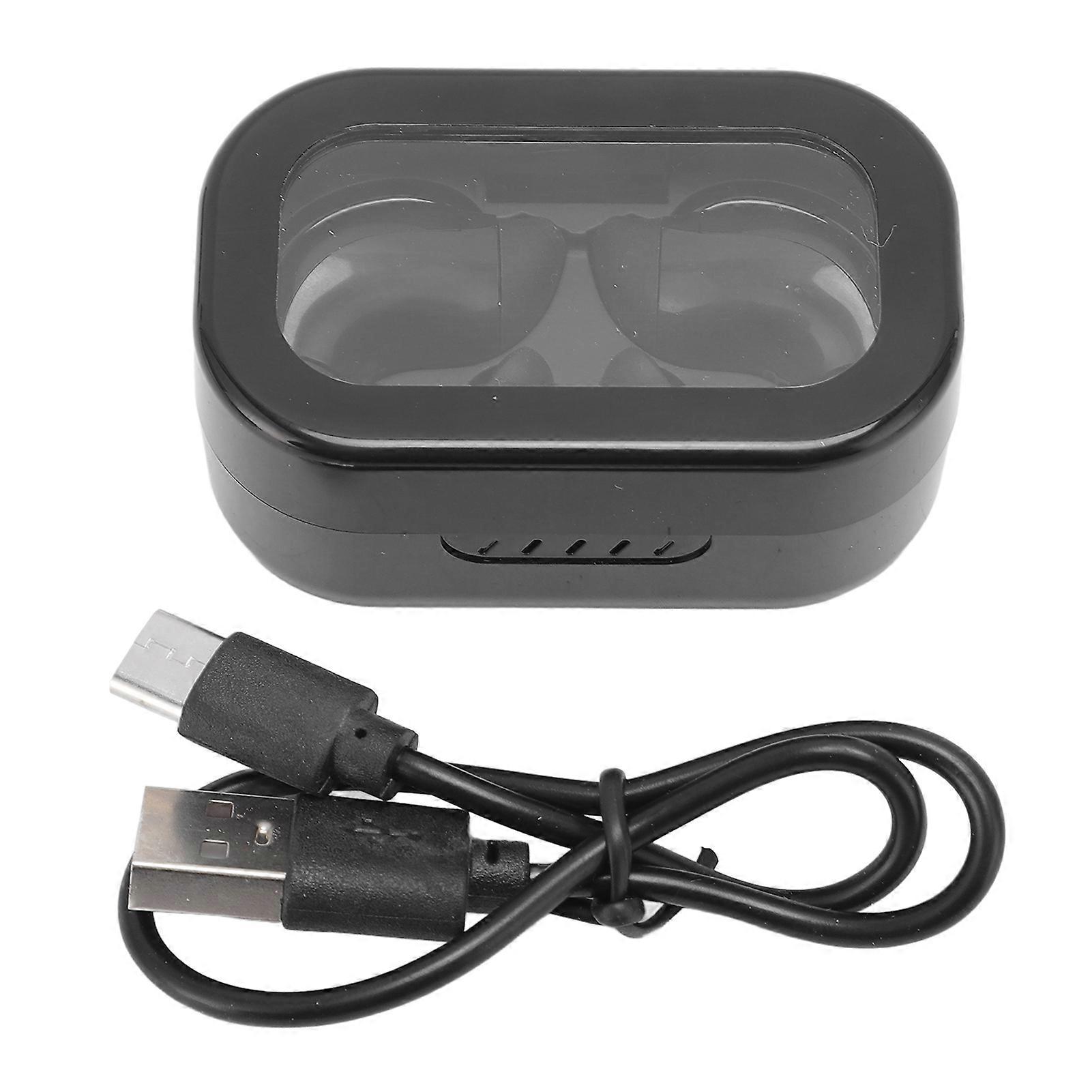 Black Bluetooth Translator Earbuds - 144 Languages, 3 Modes, Noise Cancelling, Music & Calls