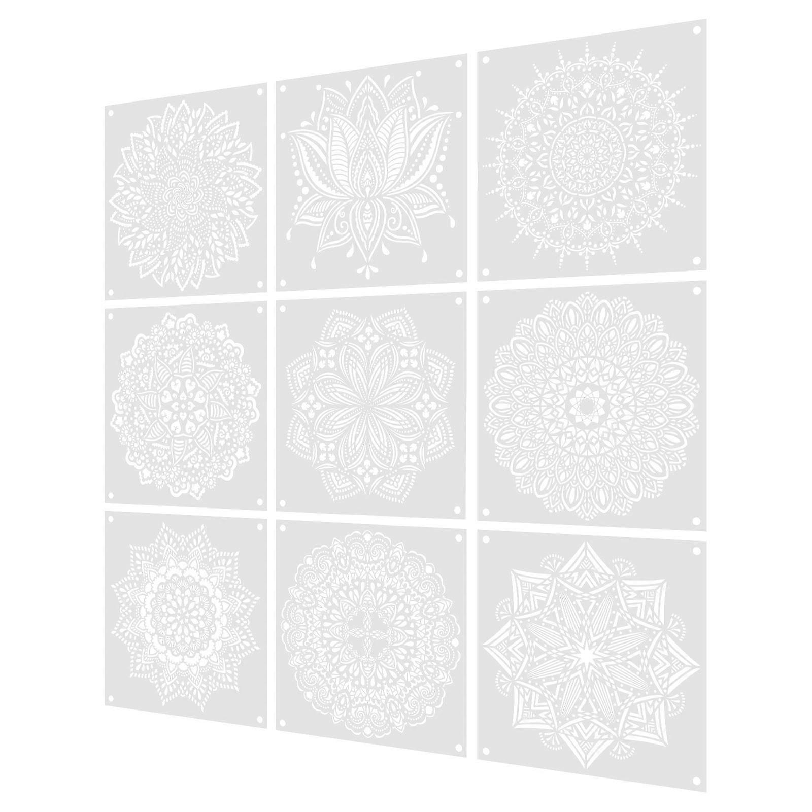 Delicate Stencils Small Teenager Stencils Patterns For Craft Projects 30.5x30.5cm Water Resistant 9 Sheets